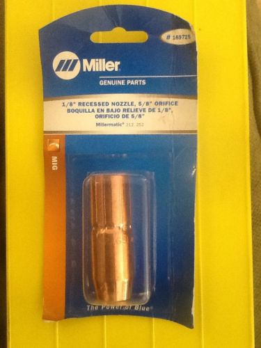 1 genuine miller 169725 mig gun 5/8&#034; nozzle recessed for m-25 &amp; m-40 mig for sale