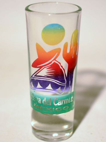 Playa Del Carmen Mexico Souvenir Collectible Shooter Shot Glass 2 oz
