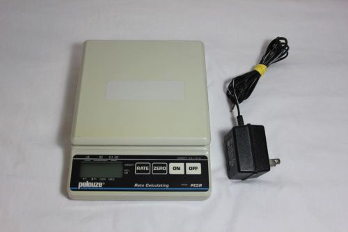 Pelouze Rate Calculating Postage Scale PE5R w/AC Adapter TESTED