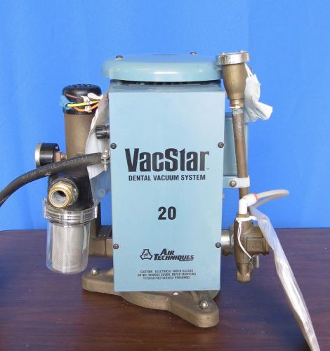 2008 air techniques vacstar 20 dental vacuum pump system 1 hp vac star vs20 for sale