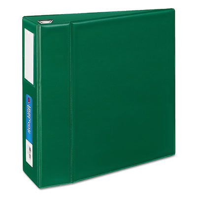Heavy-Duty Binder with One Touch EZD Rings, 11 x 8 1/2, 4&#034; Capacity, Green 21011
