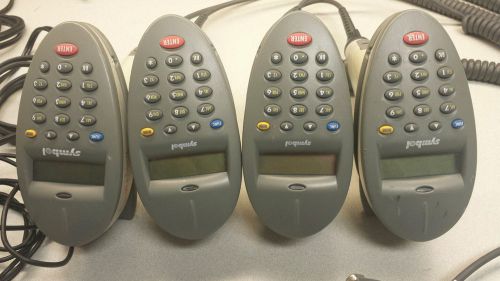 LOT OF 4  Symbol phaser P460--SR1214100WWR barcode scanners w cables and pwr