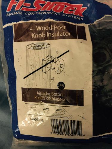 Fi-Shock IWSIRB-FS Wood Post Knob/Ring Insulator 24 pcs