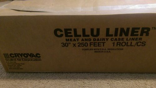 Cryovac Cellu Liner - Meat and Dairy Case Liner - 30&#034; x 250ft 1 Roll/CS