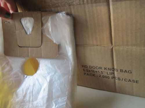 100 new high density h/d door knob bag 6.5&#034; x 16&#034; + 1.5&#034; lip in the case still for sale