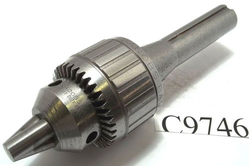 New 1/2&#034; drill chuck on r8 jacobs taper arbor for bridgeport mill c00000 for sale