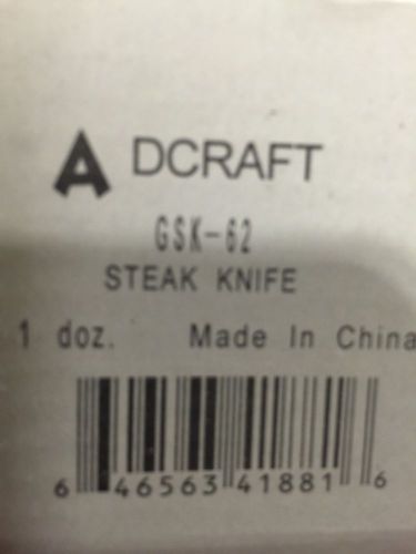 Adcraft GSK-62 Gaucho Polypropylene Handle Steak Knife, 25 Dozen-300 Knifes!!!