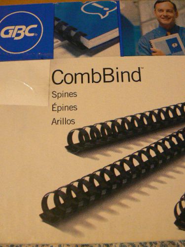 Box Of 100 GBC CombBind Binding Spines - 1/2&#034; 12mm - Blue