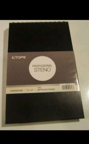 Tops Professional Steno Pad Book Wirebound 6&#034;x9&#034; 96 ruled pages J25818
