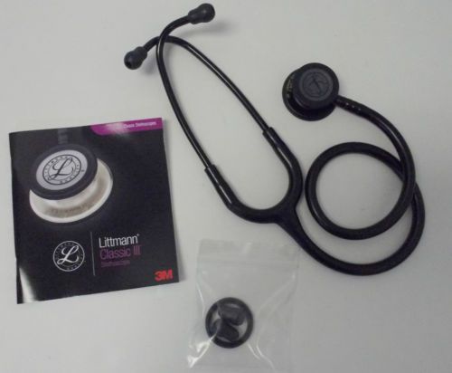 3M Littmann Classic III Stethoscope, 27&#034; Black Tube w/Black Chestpiece #5803