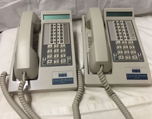 2 cisco systems ip phones 12 sp+ /30vip cp-12sp-intl for sale