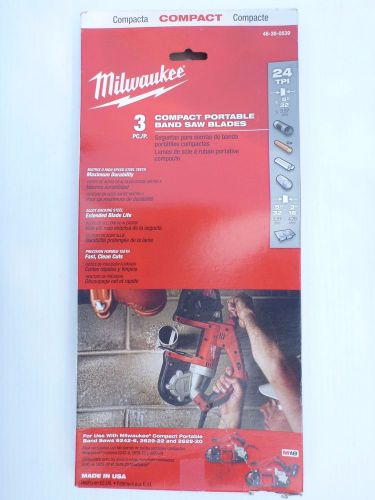 NEW Milwaukee 48-39-0539 24 TPI Compact Portable Band Saw Blade (3 PK)