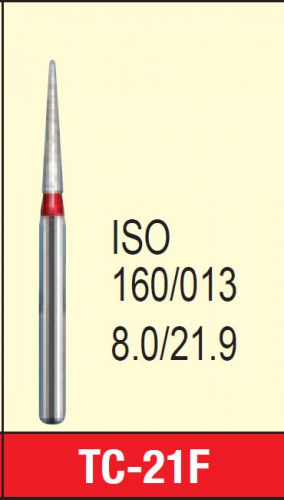 MANI DIA-BURS TC-21F Taper Conical End Fine Grit Dental Diamond Burs 30 pcs