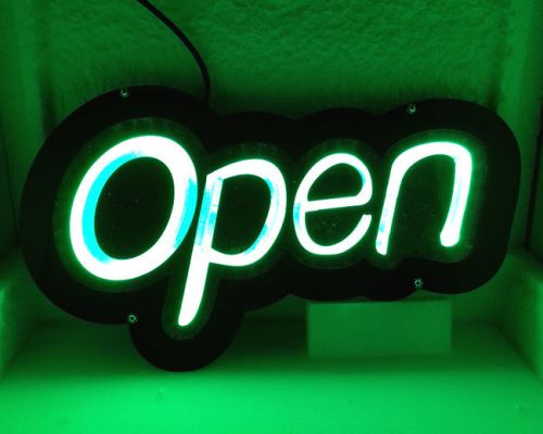 LD060g &#034;Open&#034; Cafe Coffee Shop Beer Bar Pub wall Decor Display LED Light Sign