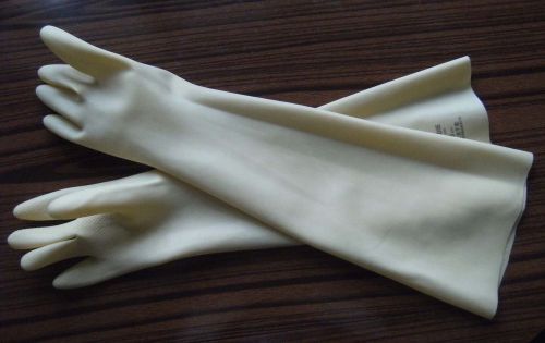 40 Mil Super Long 60cm(23.6&#034;) Resistant Acid &amp; Alkali Rubber Gloves
