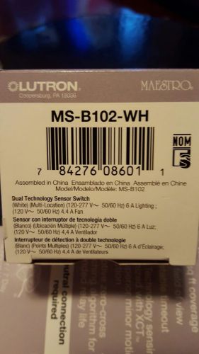 Lutron MS-B102-WH Maestro 3-Way/Multi-Locat. Dual-Tech Occ.Sensor LOT of 12 new!