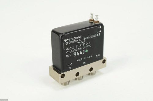 Teledyne cr33s10-4 dc-22 ghz  spdt coaxial microwave relay switch  sma for sale