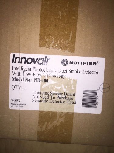NIB Notifier Honeywell Innovair ND-100 Photoelectric Duct Smoke Detector NIB