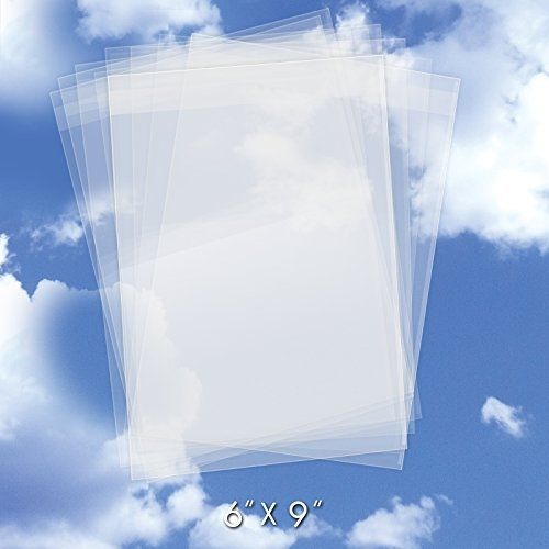 6&#034; x 9&#034; Laminated Crystal Clear Bags with Self Adhesive Flap Closure - 200 Pack.