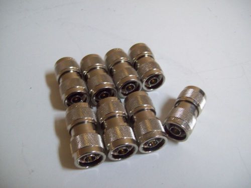 PASTERNACK PE9007 N MALE TO N MALE COAXIAL ADAPTER - LOT OF 8 - FREE SHIPPING