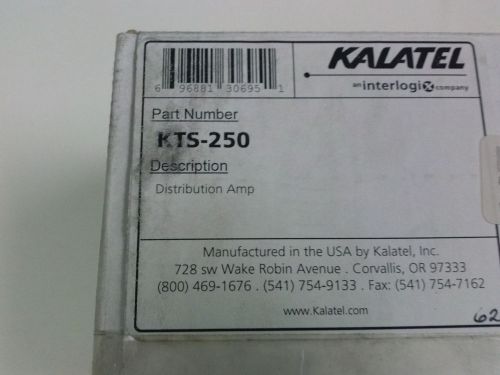 kalatel KTS-250 distribution amp VIDEO DISTRIBUTION AMPLIFIER - 1 x 8 OR 2 x 4