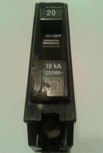 Used Square D QO 20amp Single pole breaker