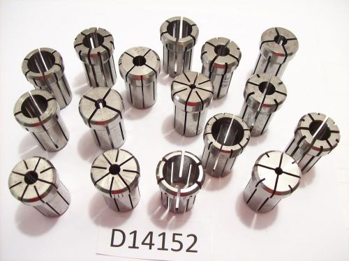 16PCS DA180 COLLETS DA180 SIZES BELOW ALSO USED ON QUICK CHANGE 30 NMTB D14152