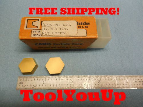 10 PCS NEW HPE532E DJ1763 TIN COATED CARD CARBIDE INSERTS MACHINE SHOP TOOLING