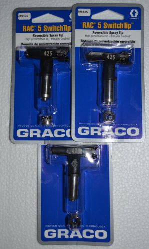 THREE GRACO RAC 5 SWITCHTIP # 425 -- NEW IN BLISTER PACKAGES