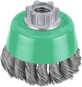 Hitachi 729234 6-Inch Heavy-Duty Crimped Carbon Steel Wire Cup Brush