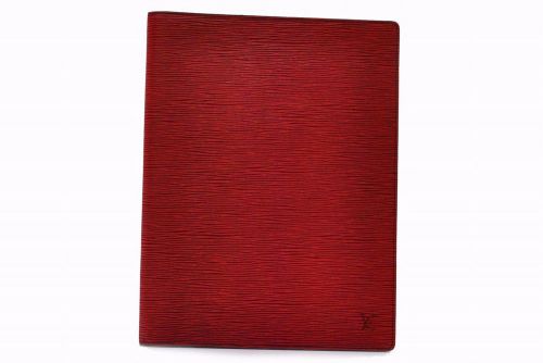 Auth Excellent Louis Vuitton Epi Leather Book Cover Red Rare Free Ship 13691