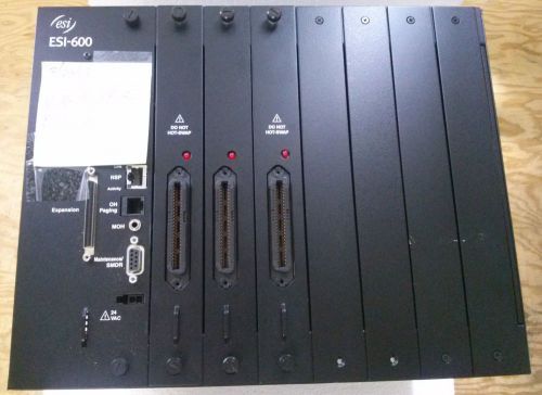 ESI CS 600 TELEPHONE SYSTEM 3 CARDS 10 - 48 KEY DFP H PHONES