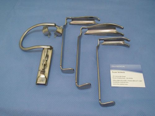 Davis Mouth Gag Set - V Mueller Frame MO156 + Three Ring Style Blades