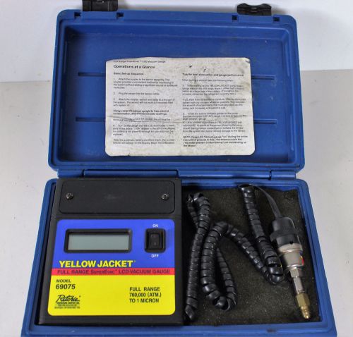 Yellow jacket 69075 superevac™ lcd full range vacuum gauge for sale