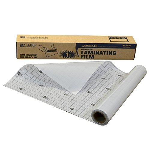 C-Line Heavyweight Cleer-Adheer Laminating Film Sheets, Clear, 24 x 600 Inches,