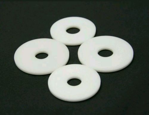 Natural color nylon flat washers-100pk. id.260&#034;od .687&#034;thick .062&#034;screw size1/4&#034; for sale
