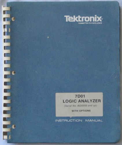 INSTRUCTION MANUAL for 7D01 TEKTRONIX LOGIC ANALYZER with Options S/NB020000 up