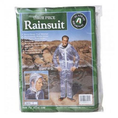 3Pc Lg Clear Rainsuit ACADEMY Safety 61103 021082611038