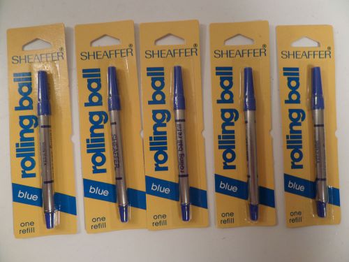 5 Sheaffer Rolling Ball Blue Refill for Pens Vintage Blister Pack Fits Classic