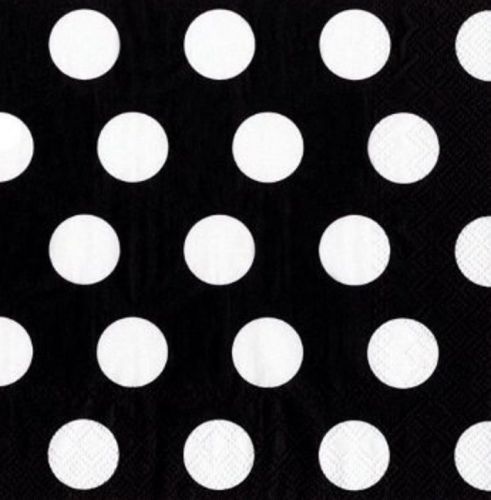 Black / White Polka dot tissue Paper - 15 x 20 inch 50 sheets