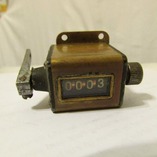 Brass Tally Attendance Gate Counter Clicker Brass Goes to 9999 Vintage Works