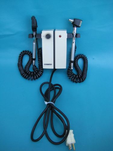 Welch Allyn MacroView Otoscope Ophthalmoscope Wall Mount 74710 Set + Heads