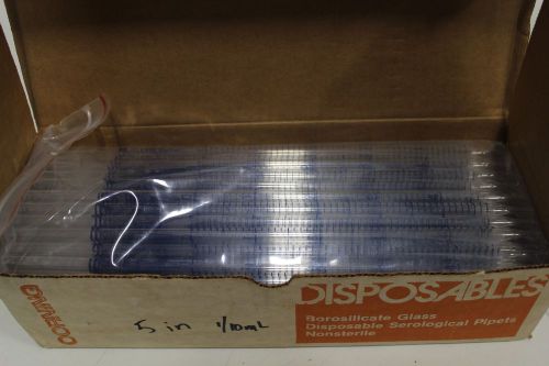 Lot of (99) Corning Pyrex 7079 5mL in 1/10 Serological Borosilicate Glass Pipet