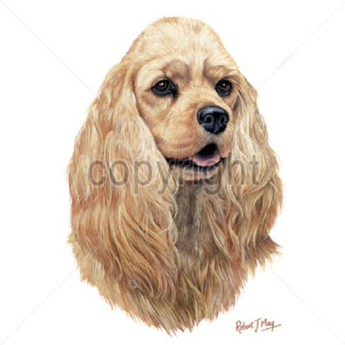 Cocker Spaniel Dog HEAT PRESS TRANSFER for T Shirt Sweatshirt Tote Fabric 829e