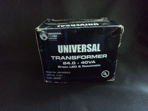 UNIVERSAL TRANSFORMER 24.0-40 VA GREEN LED &amp; RESETTABLE- NEW IN BOX- B.I.N.