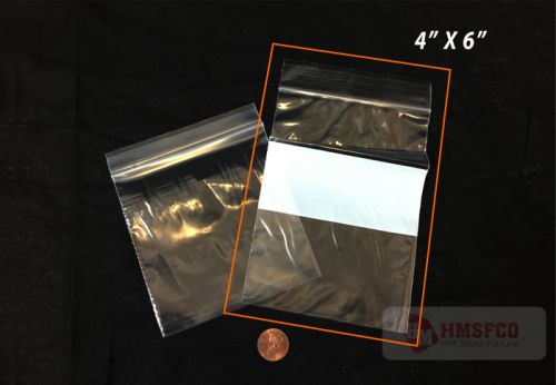 4&#034; x 6&#034; plastic zip seal bags, 200 pcs, 2mil for sale