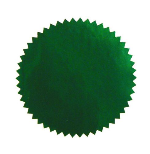 Shiny Green Foil Seal Certificate Labels, Pack of 100, 2&#034; Diameter