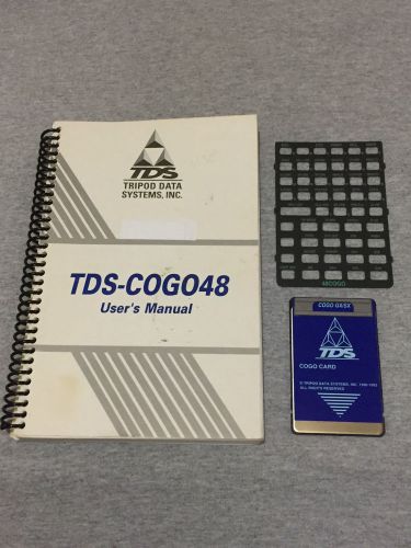 TDS COGO Card w/ Manual Overlay for HP 48GX Calculator