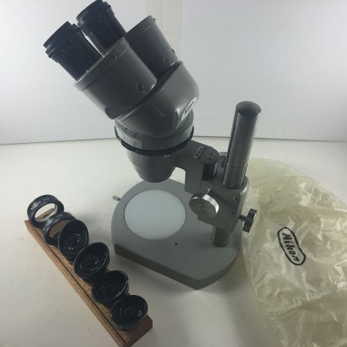 Nikon smz zoom 80078 stereo microscope with box and accessories for sale