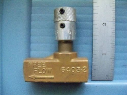 Brass Flow Control Needle Valve 6403-2 (Logansport) 1/4 NPTF